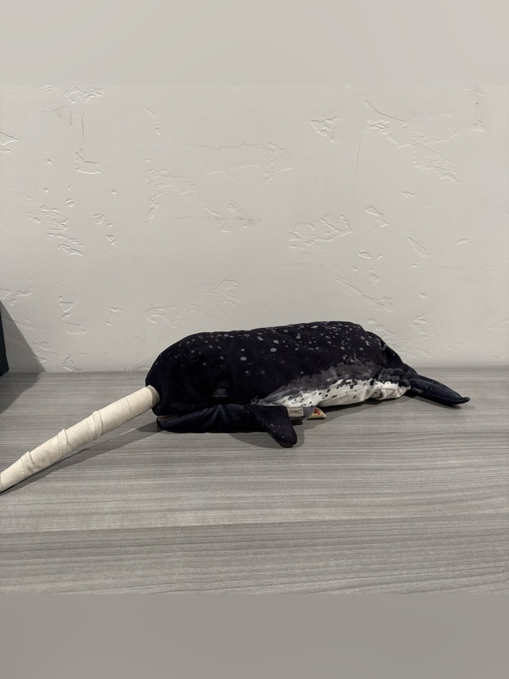 Folkmanis Plush Narwhal Full Body Hand Puppet 28" Horned Whale Stuffed Toy